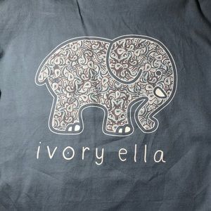 Steel blue ivory Ella long sleeve shirt